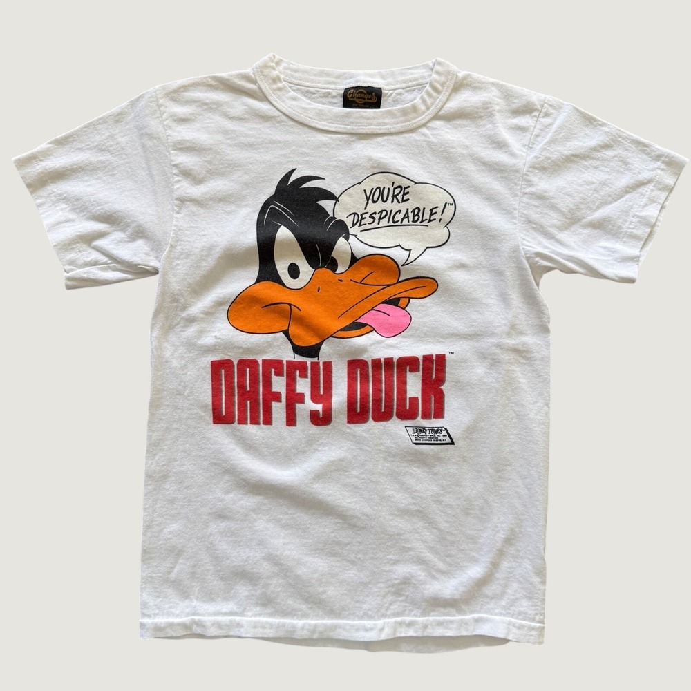 Changes Daffy Duck T-Shirt L White Vintage 1989 Looney Tunes Graphic Tee